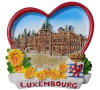 Calamita da frigorifero del Lussemburgo 3D, souvenir da viaggio, decorazione magnetica per frigorifero, collezione artigianale