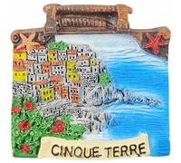 Calamita da frigorifero delle Cinque Terre, souvenir da viaggio, 3D, decorazione artigianale