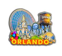 Calamita da frigorifero in legno 3D di Orlando, Florida USA, souvenir da collezione, decorazione fatta a mano -2148