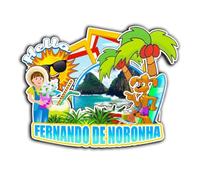 Calamita da frigorifero in legno 3D Fernando de Noronha Brasile, monumenti di viaggio da collezione, decorazione fatta a mano -4258