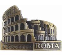 Calamita da frigorifero in metallo 3D con Colosseo di Roma - Souvenir e decorazione for la cucina dell'Italia
