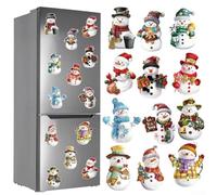 Calamita da frigorifero in PVC impermeabile con pupazzo di neve in design colorato per decorazione della cucina delle vacanze, tenuta magnetica sicura per appunti, immagini e biglietti, allegro