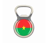 Calamita da frigorifero in stile bandiera nazionale Burkina Faso, idea regalo, apribottiglie di birra, collezione per casa, cucina, frigorifero, decorazione magnetica