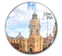 Calamita da frigorifero Perù Lima adesivi decorativi da viaggio souvenir in vetro