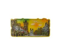 Calamita Frigorifero Repubblica Ceca Praga - Piazza della Città Vecchia e Torre Orologio - Magnete 3D Souvenir - Decorazione Magnetica da Collezione - Idea Regalo Viaggio Collezione L173