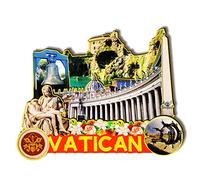 Calamita in legno 3D per frigorifero, motivo: Italia Vaticano, souvenir da collezione, decorazioni artigianali fatte a mano-2