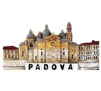 Calamita Magnete da Frigorifero Italia Padova Abbazia di Santa Giustina 3D di Resina da Collezione 9x5cm 60410