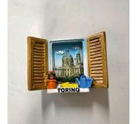CALAMITA MAGNETE FRIGO 3D FINESTRA GIALLA TORINO PIEMONTE