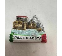 CALAMITA MAGNETE FRIGO 3D SOUVENIR TRICOLORE VALLE D AOSTA