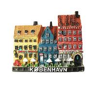 Calamita per frigorifero 3D Copenaghen, Danimarca, souvenir, regalo, decorazione per la casa e la cucina, magnete magnetico per frigorifero