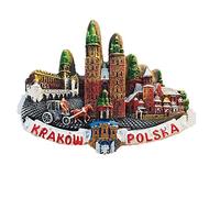 Calamita per frigorifero 3D Cracovia Polonia, souvenir, regalo, decorazione per casa e cucina, adesivo magnetico per frigorifero Cracovia Polonia, souvenir turistico