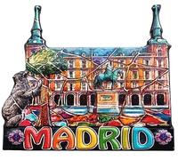 Calamita per frigorifero 3D Madrid, decorazione per la casa e la cucina, adesivo magnetico Madrid Spagna magnete per frigorifero collezione souvenir da viaggio regalo