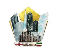 Calamita per frigorifero 3D Milano, decorazione per la casa e la cucina, adesivo magnetico artigianale Milano Italia magnete frigorifero souvenir turistico regalo