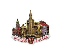Calamita per frigorifero 3D Varsavia, decorazione per la casa e la cucina, adesivo magnetico Varsavia, Polonia, magnete per frigorifero, souvenir turistico, collezione regalo