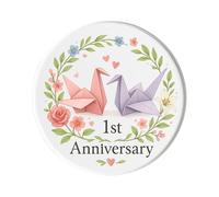 Calamita per frigorifero a tema 1° anniversario di matrimonio, carino, fatto a mano, per moglie, marito, coppie