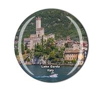 Calamita per frigorifero con lago di Garda Italia in cristallo, souvenir turistico, idea regalo, adesivo magnetico