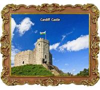 Calamita per frigorifero con souvenir turistico del castello di Cardiff, Galles, decorazione per frigorifero