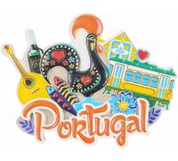 Calamita per frigorifero Portogallo, souvenir turistico, decorazione 3D magnetica