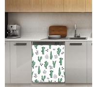 Calamita per lavastoviglie a forma di cactus tropicale, con piante tropicali, magnetiche, per frigorifero, cucina, porta, adesivo magnetico, 58,4 x 66 cm