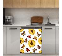 Calamita per lavastoviglie a forma di girasole a forma di farfalla, estiva, con decorazione magnetica, per frigorifero, cucina, porta, 58,4 x 66 cm