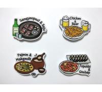 Calamita popolare coreana per menu alimentari 4 pezzi frigorifero...