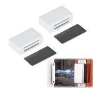 Calamita Porta, Set di 2 Pezzi, Chiusura Magnetica in Acciaio Inox per Porte, Armadi e Cassetti, Potente Forza Magnetica 26 Libbre, Facile Installazione Senza Viti, Adesivi Inclusi