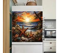 Calamite Adesive Stella Mare Sole Arancione Magnetic Dishwasher Cover Riusabile Adesivo Magnetico Frigorifero Elettrodomestici Amadio Lavatrice Foglio Magnetico 58x43 cm /3pcs