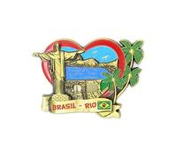 Calamite da frigorifero 3D in metallo delle città, souvenir di paesi per le vacanze, Londra, Parigi, NewYork, Berlino, Dubai, Amsterdam, Roma, Praga, Milano, Barcellona, Venezia (Rio)