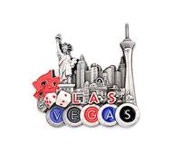 Calamite da frigorifero 3D in metallo, souvenir per le vacanze di campagna, Londra, Parigi, NewYork, Berlino, Dubai, Amsterdam, Roma, Praga, Milano, Barcellona, Venezia (Las Vegas)