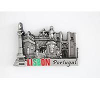 Calamite da frigorifero 3D in metallo, souvenir per le vacanze di campagna, Londra, Parigi, NewYork, Berlino, Dubai, Amsterdam, Roma, Praga, Milano, Barcellona, Venezia (Lisbona)