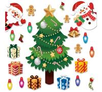 Calamite da frigorifero con renna Babbo Natale e albero delle vacanze, decorazione stagionale e organizzazione su superfici in acciaio (CT497)