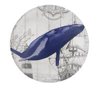 Calamite da frigorifero in vetro a tema balena subacquea con spiaggia nautica, 4 pezzi, acquerello, vita marina, lavagna, calamite personalizzate, per lavastoviglie, frigorifero, decorazione