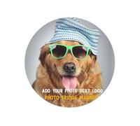 Calamite da frigorifero personalizzate con foto, testo, logo, impermeabili e durevoli (forma rotonda)