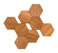 Calamite frigorifero, Calamite per ufficio, Calamite da frigo esagonali, magneti naturali in legno. Marrone grandi dimensioni