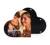 Calamite Frigorifero Cuore Personalizzate con Musica - Magnete da Frigorifero con Canzone Spotify Foto e Testo - Regalo Personalizzato per Coppia Natale Compleanno Anniversario (Stile 7)