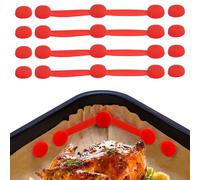 Calamite per Friggitrice ad Aria, 4 pezzi, magneti per friggitrice ad aria, clip magnetiche in silicone per carta da forno, supporto per carta da forno in friggitrici ad aria calda