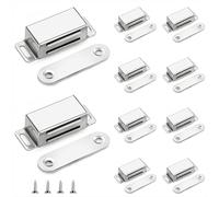 Calamite per Mobili Chiusura Magnetica Potenti Calamite Porta con Viti per Cassetti, Mobili da Cucina, Porta Scorrevole, Armadio, Ante Cucina 10 Pezzi