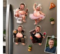 Calamite Personalizzate con Foto - Magnete Personalizzato con Pancia Morbida da Stringere, Calamite Frigo in Acrilico e Silicone, Foto Personalizzata Idea Regalo per Coppie, Famiglia e Amici (8)