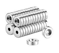 calamite potenti LDUDU neodimio extra forte con foro, 10x3mm N42 svasatura diametro 3mm piccolo forte magneti per lavagna magnetica frigorifero magnet board ufficio cucina magazzino (50 pezzi)