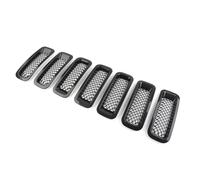 Calandra Anteriore Per Jeep Per Patriot 2011-2013 2014 2015 2016 2017 7 Pezzi Griglia Anteriore Per Auto Griglia Del Radiatore Griglia Di Copertura Griglia(Nero)
