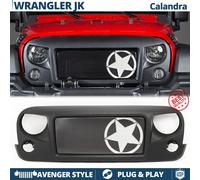 CALANDRA Griglia PER Jeep WRANGLER JK Mascherina Tuning NERO Opaco AVENGER Desig