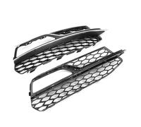 Calandra Nero Lucido Per A3 S-Line S3 Coppia Di Griglie A Nido D'ape Paraurti Anteriore Auto Fendinebbia Anteriore(Chrome Silver)