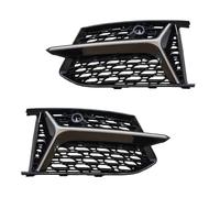 Calandra Nero Lucido Per A6 S6 C8 Copertura Mascherina Fendinebbia Griglia Paraurti Anteriore Auto Nera Lucida Anteriore(Silver)