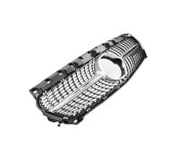 Calandra Nero Lucido Per Benz Classe Per CLA W117 C117 X117 2013-2019 Griglia Paraurti Cromata Nera Con Diamanti Anteriore(AMG-Silver)