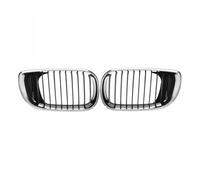 Calandra Nero Lucido Per BMW E46 4 Porte Berlina Restyling Cofano Anteriore Coppia Griglie Paraurti Cromate Anteriore(W Black)