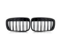 Calandra Nero Lucido Per BMW Per X1 Griglia Nero Lucido 1 Coppia Doppia Linea Paraurti Anteriore Auto Griglie Renali Compatibile Anteriore