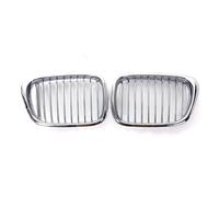 Calandra Nero Lucido Per BMW Serie 5 E39 525 528 Coppia Di Griglie Paraurti Anteriori Cromate Anteriore
