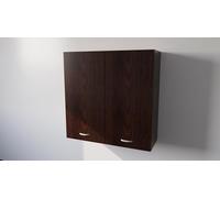 CALANDRELLI - Pensile Cucina in Legno Nobilitato Wengè, Mobile Alto con 2 Ante, Pensile Componibile Moderno Made in Italy (Altezza 72XLarghezza 90XProfondità 33 centimetri)