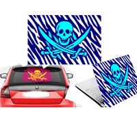 CALAVERA Bandiera Bicolore, Adesivo In Vinile