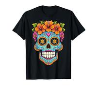 Calavera di Halloween Sugar Skull Maglietta